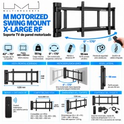 Multibrackets Motorized Swing Mount X-Large RF Soporte TV Motorizado 42-75" VESA 600x400