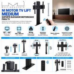 Multibrackets Motor TV Lift Medium Soporte Elevador Motorizado para TV VESA 400x400