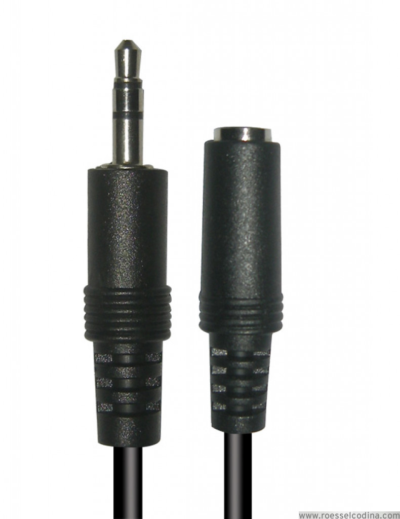RoesselCodina Product: CTA6055 - CABLE JACK 3.5mm macho A JACK 3.5mm hembra  STEREO 5,0 mts