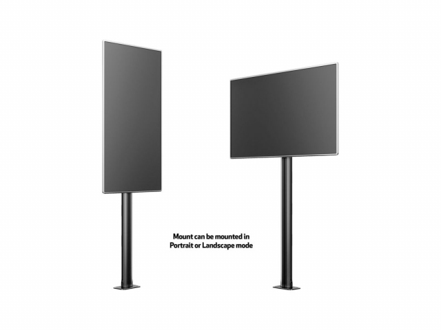 RoesselCodina Product: Peana TV BASESTAND 180-BLACK (180 cms de altura).  Negro.