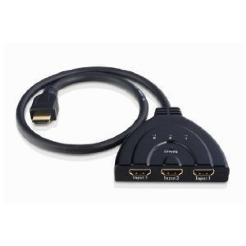 HEA3 -Selector HDMI: 3 entradas a 1 salida con cable
