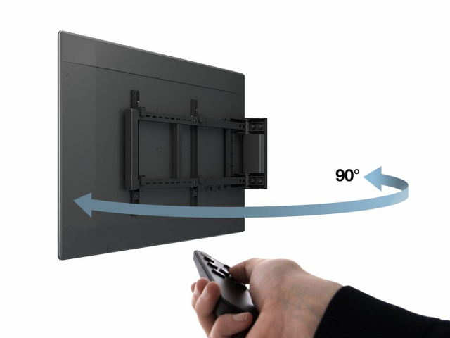 RoesselCodina Product: PULLDOWN fullmotion - Soporte TV de pared con brazo  articulado y elevable. Separación de la pared: 51 cms. Para TV entre 40 y  65. Color negro.