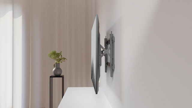 Multibrackets - PUSH OUT 600 - Soporte TV de pared con brazos. Separación de la pared: 15,2 cms. Para TV entre 40" y 86". Color negro.