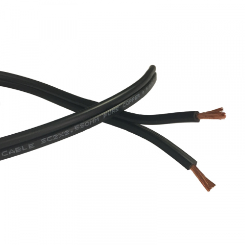 SYS150/200N - Bobina de 200 mts de cable de altavoz OFC. 2x1,5mm. Negro.
