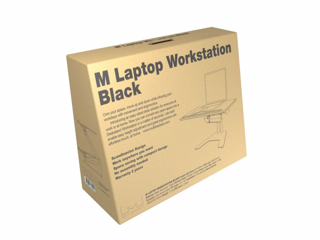 Multibrackets - Laptop Workstation BK. Acabado en negro.