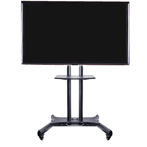 Multibrackets - Peana TV con estante y portawebcam ref. Floorstand Basic 150 (150 cms de altura). Negro.