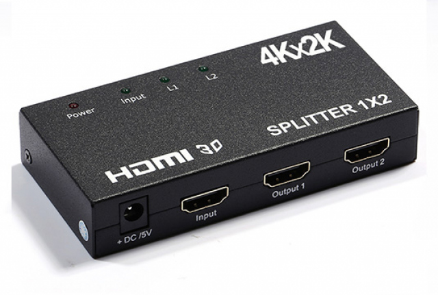 HSEA12 - Distribuidor HDMI v1.4: 1 entrada - 2 salidas simultáneas.