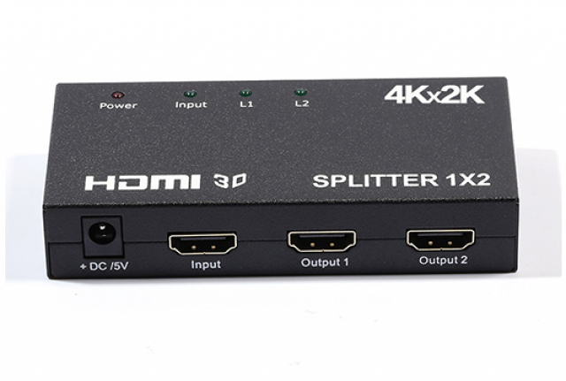 HSEA12 - Distribuidor HDMI v1.4: 1 entrada - 2 salidas simultáneas.