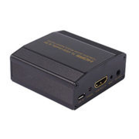 C006 PLUS – Conversor HDMI a VGA + Fibra óptica y Stereo. Fuente de alimentación.