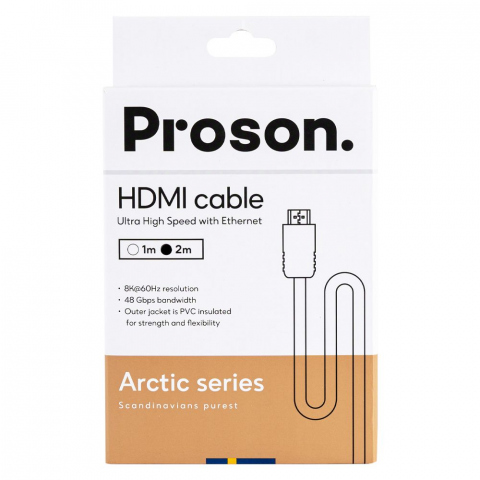 PRH-2.0 - Cable HDMI a HDMI v2.1 de 2,0 mts