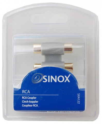 SXA122 - Adaptador 2 x RCA (H) a 2 RCA (H)