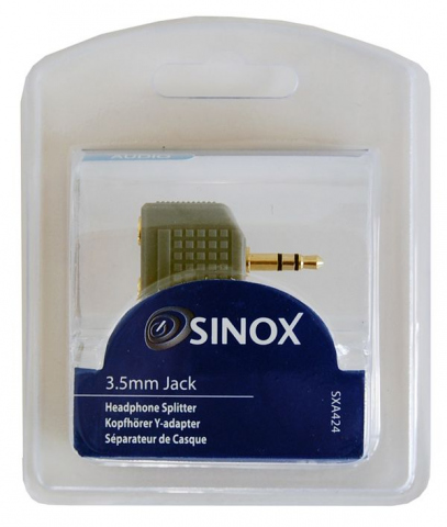 SXA424 - Adaptador 2 x Jack 3.5mm (H) a 1 Jack 3.5mm (M)