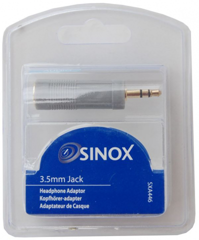 SXA446 - Adaptador Jack 6.5mm (H) a 3.5mm (M)