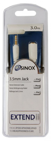 SXI3603 - CABLE JACK 3.5mm macho A JACK 3.5mm hembra STEREO 3,0 mts