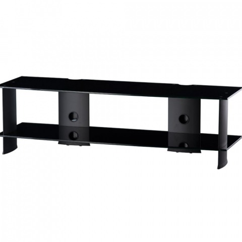 PL3150-NN - Mueble de TV con 2 estantes y 140 cms de ancho. Negro.